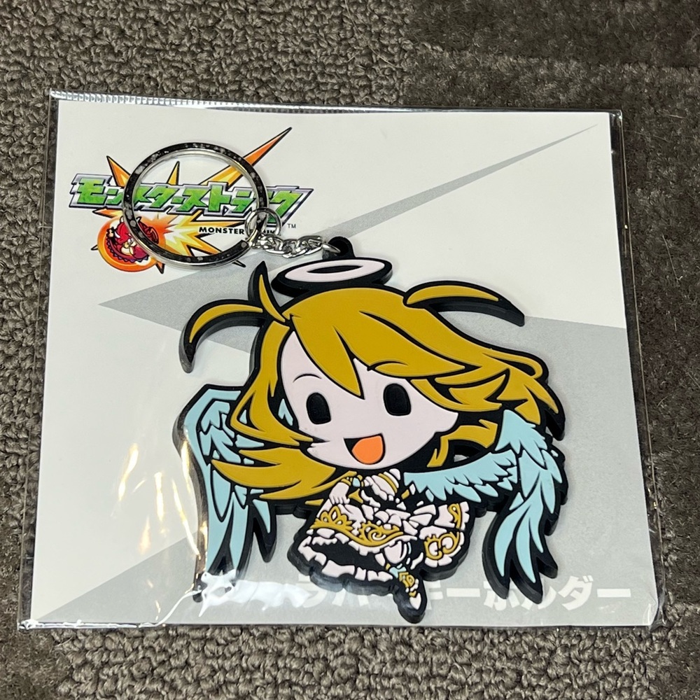 *6 for $10!* Monster Strike Large Rubber Keychain Uriel Chibi Form Kawaii Anime